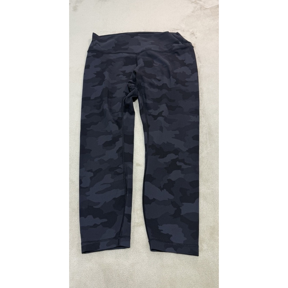 Lululemon Leggings Womens 14 Align Gray Black Camo Gym Fitness Pants Tiktok Yoga